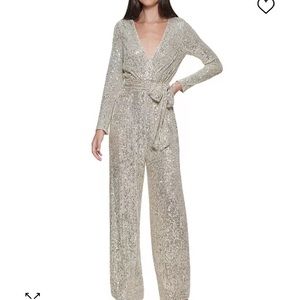 Eliza J Sequin Jumpsuit- size 10